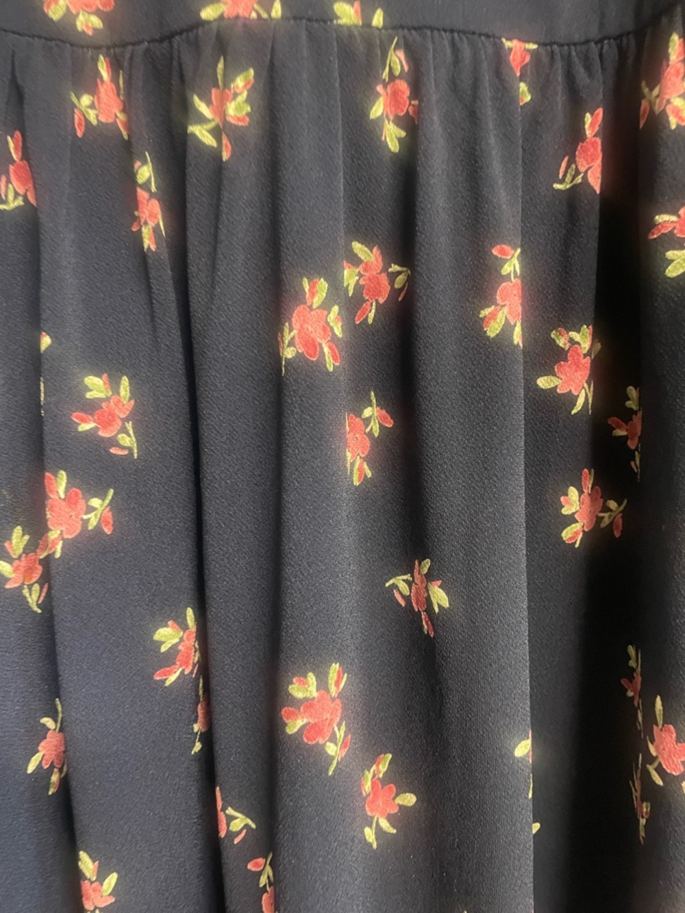 Lush Navy Tunic Top with Pink Floral Print - Picture 4 of 7